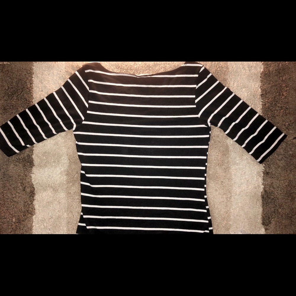 Black and White Striped Dress